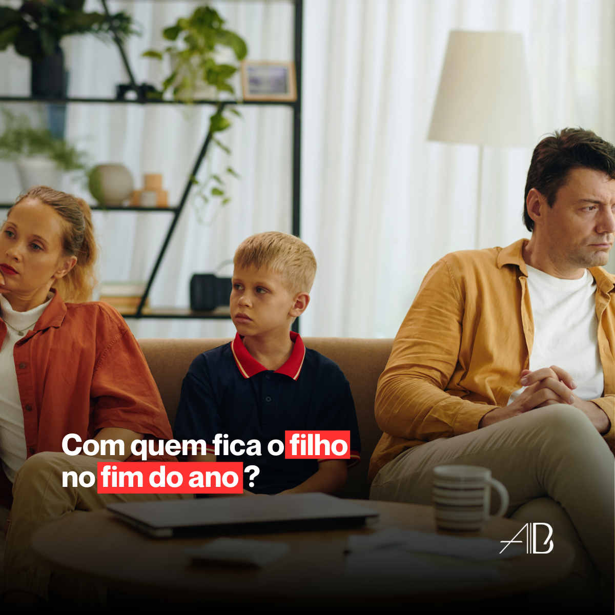 com quem fica o filho após a separação no fim de ano?